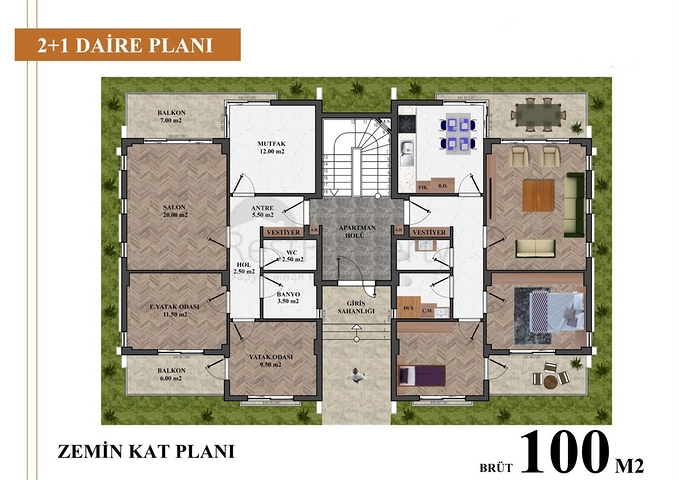 2+1 apartment in Kemer - Antalya area 