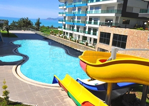 Apartment 2+1 in a residential complex with hotel infrastructure.