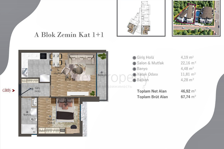 Investment project in the Altyntas - Antalya area