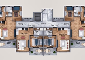 2+1 apartment in Altyntas - Antalya area 