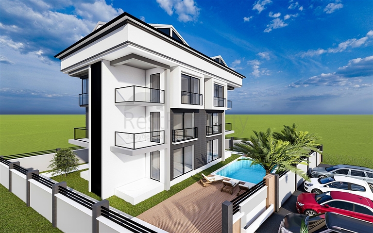 1+1 and 3+1 duplex apartments in Kemer - Antalya area 