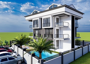 1+1 and 3+1 duplex apartments in Kemer - Antalya area 