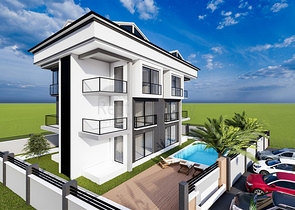 1+1 and 3+1 duplex apartments in Kemer - Antalya area 