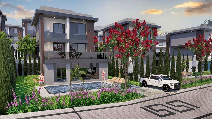 Villa layout 3+1, 4+2 in the area of Altyntas - Antalya 