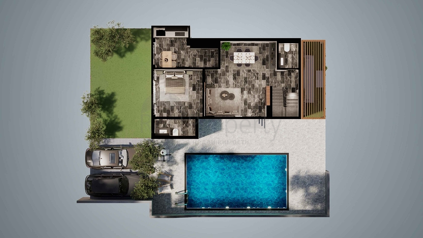 Villa layout 3+1, 4+2 in the area of Altyntas - Antalya 