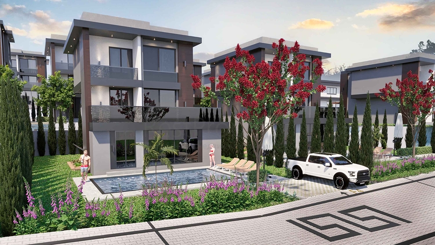Villa layout 3+1, 4+2 in the area of Altyntas - Antalya 