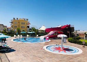 1+1 apartments for rent in a complex with hotel infrastructure in Avsallar