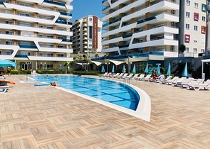 1+1 apartments for rent in a complex with hotel infrastructure in Avsallar
