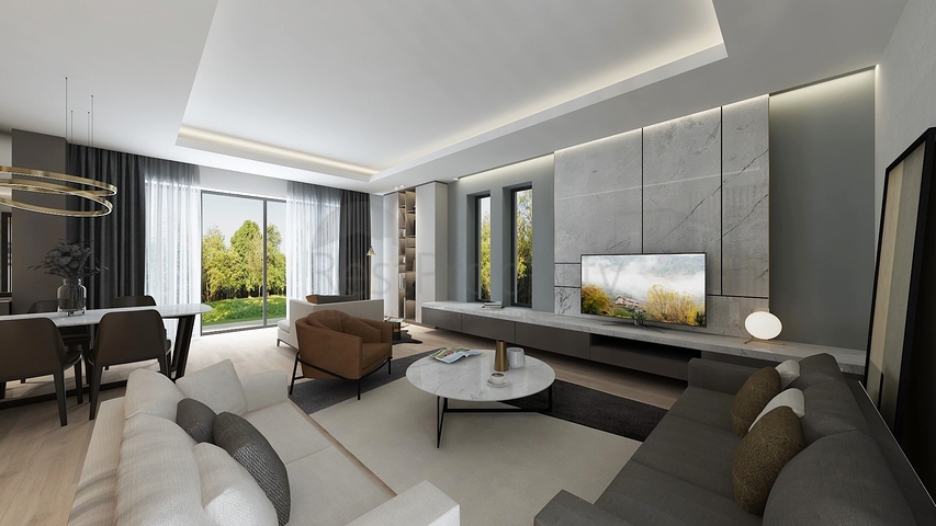 Villas at the final stage of construction in the Konyaalti area