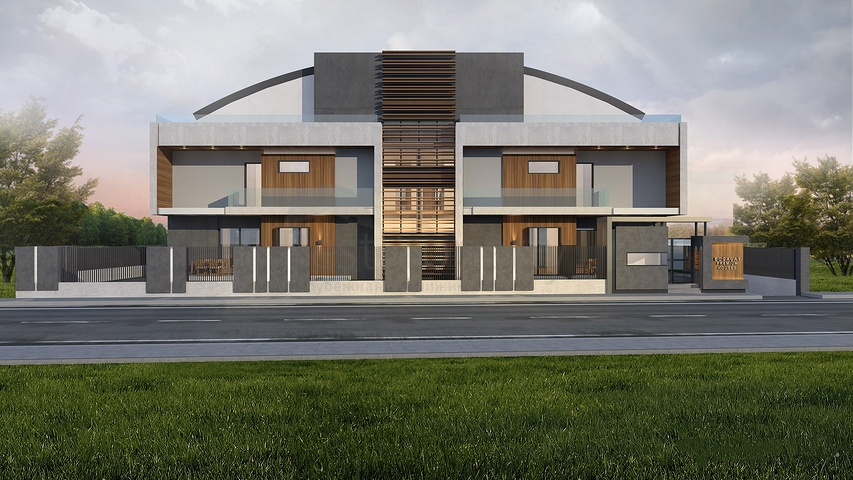 Villas at the final stage of construction in the Konyaalti area