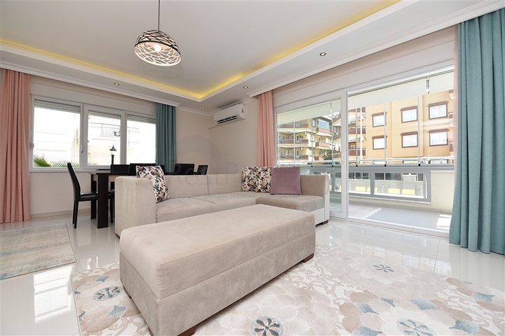 Spacious 2+1 apartment for rent in the European area of Alanya