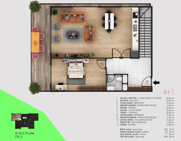 Do not Miss ! Best Deal - Family Apartments in Tosmur / Alanya 