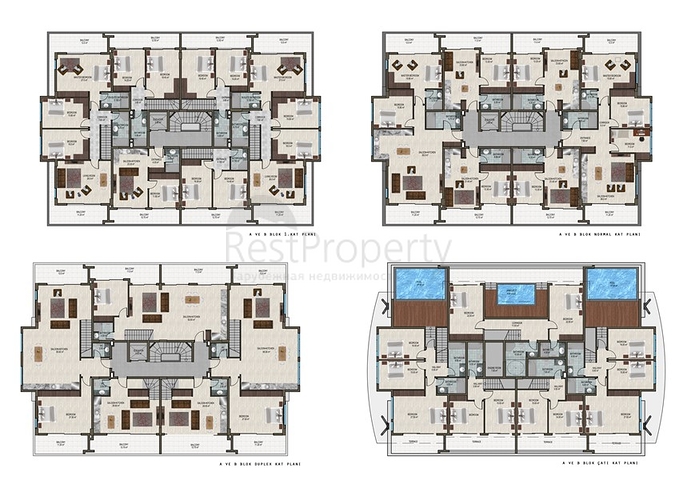 Installment plans - sea view -Luxury complex - In Kargicak / Alanya 