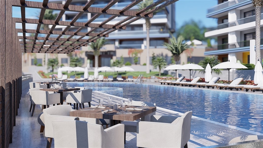 Installment plans - sea view -Luxury complex - In Kargicak / Alanya 