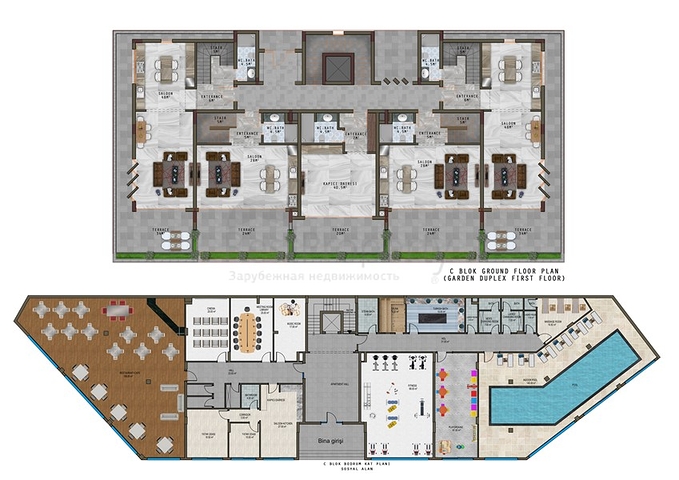 Installment plans - sea view -Luxury complex - In Kargicak / Alanya 