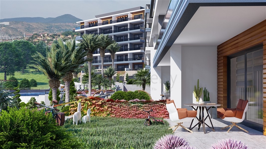 Installment plans - sea view -Luxury complex - In Kargicak / Alanya 