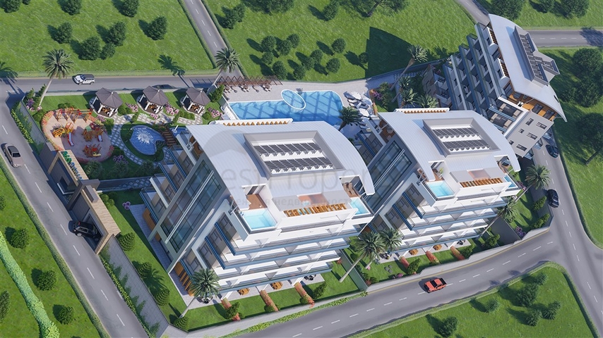 Installment plans - sea view -Luxury complex - In Kargicak / Alanya 