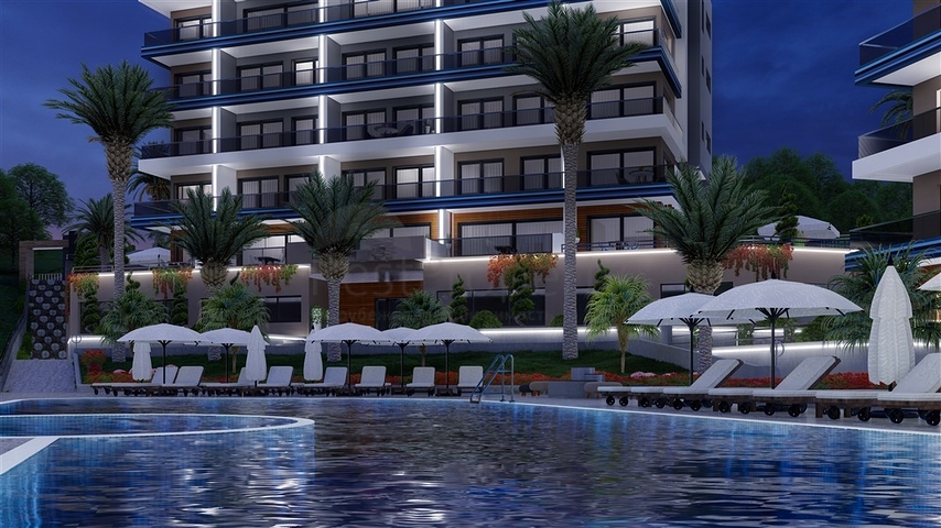 Installment plans - sea view -Luxury complex - In Kargicak / Alanya 