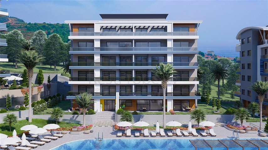 Installment plans - sea view -Luxury complex - In Kargicak / Alanya 