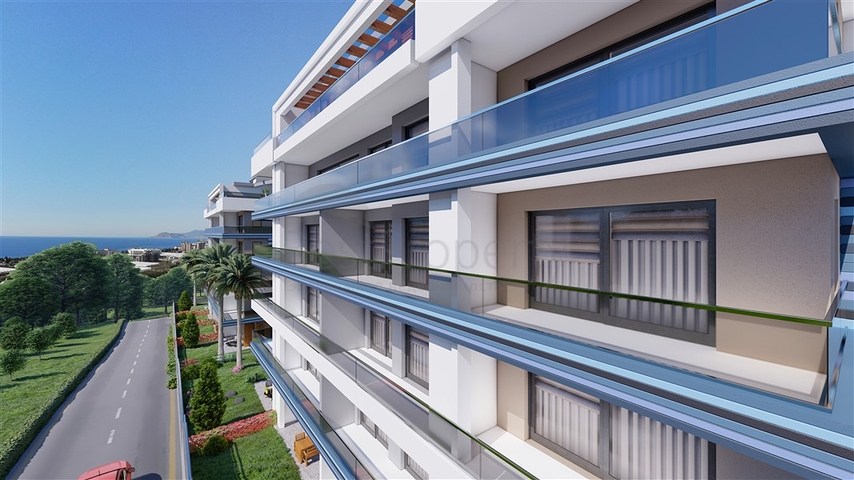 Installment plans - sea view -Luxury complex - In Kargicak / Alanya 