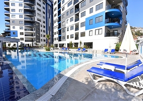Furnished 1+1 apartment in the center of Alanya 