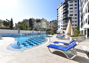 Furnished 1+1 apartment in the center of Alanya 