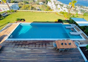 Stylish villa with stunning views of the sea, mountains and Bodrum.