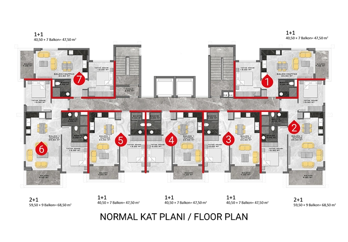 Apartments in the new Avsallara residential complex