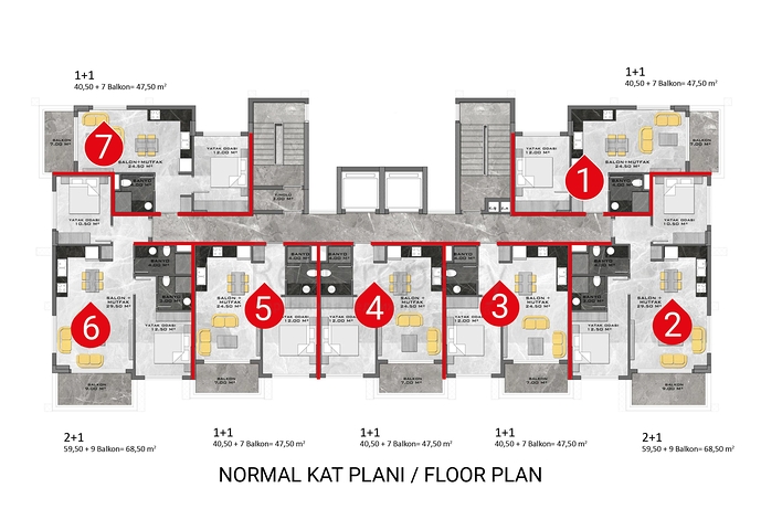 Apartments in the new Avsallara residential complex