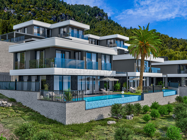 Luxury villas for sale in Alanya -sea view -Under construction -in Kargicak / Alanya 