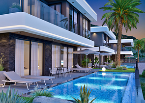 Luxury villas for sale in Alanya -sea view -Under construction -in Kargicak / Alanya 