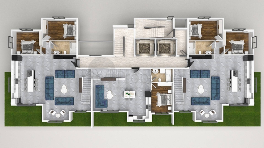 A new complex under construction in the European district of Oba