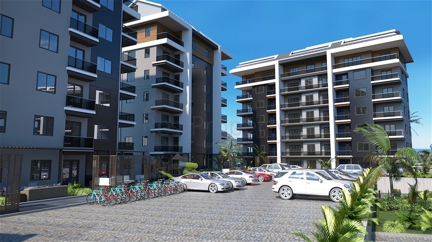 A new complex under construction in the European district of Oba