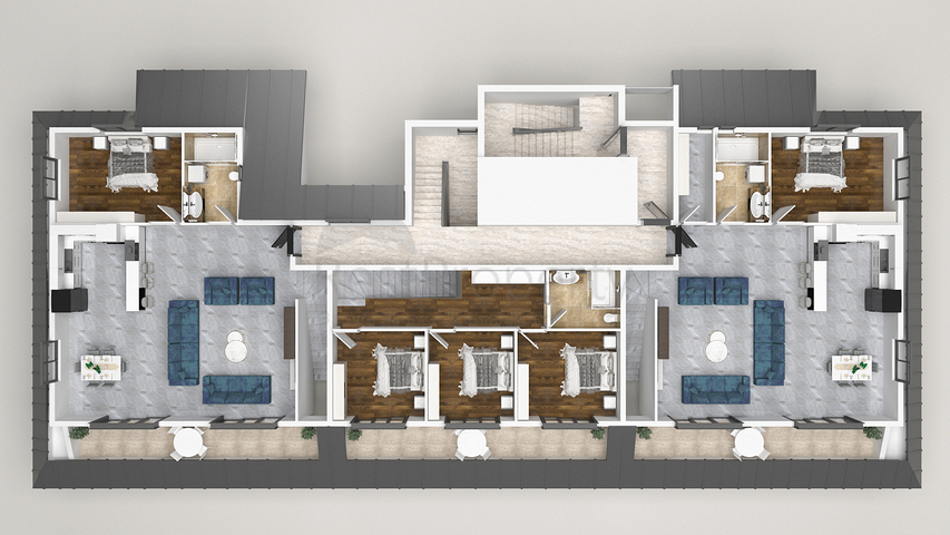 A new complex under construction in the European district of Oba