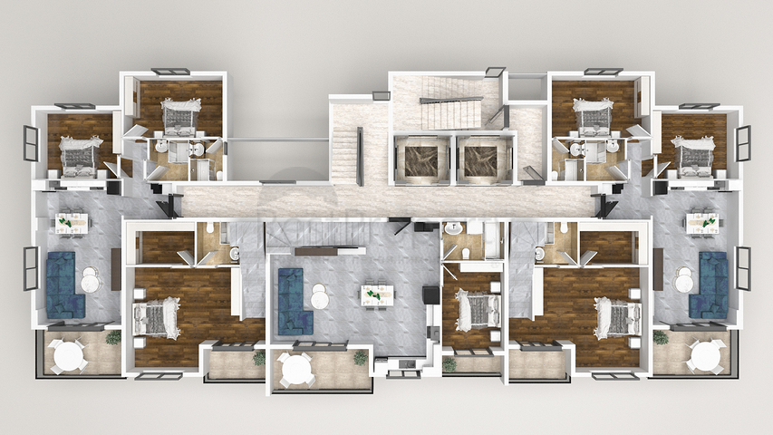 A new complex under construction in the European district of Oba