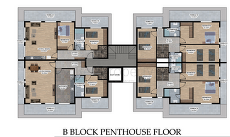 A residential complex under construction in the European district of Oba