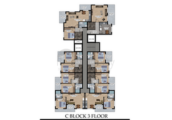 A residential complex under construction in the European district of Oba