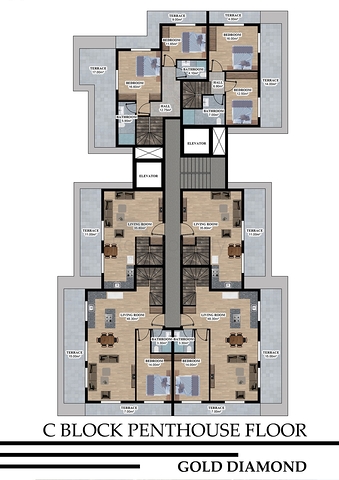 A residential complex under construction in the European district of Oba