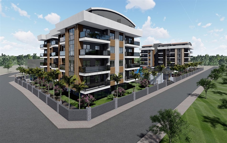 A residential complex under construction in the European district of Oba