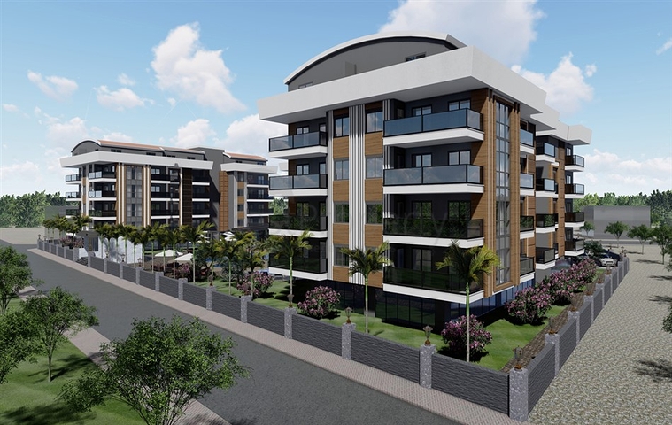 A residential complex under construction in the European district of Oba