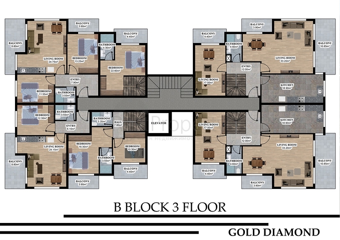 A residential complex under construction in the European district of Oba