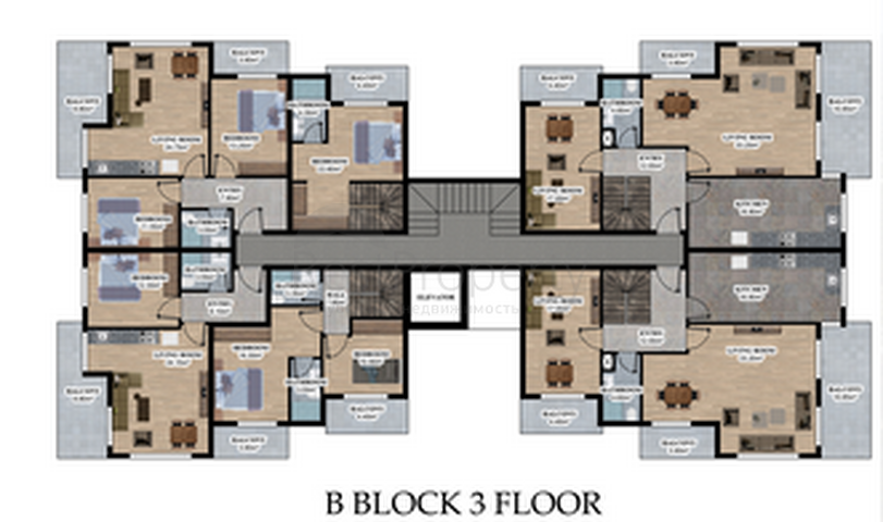 A residential complex under construction in the European district of Oba