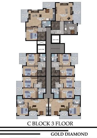 A residential complex under construction in the European district of Oba