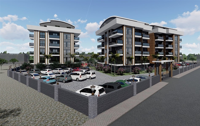 A residential complex under construction in the European district of Oba