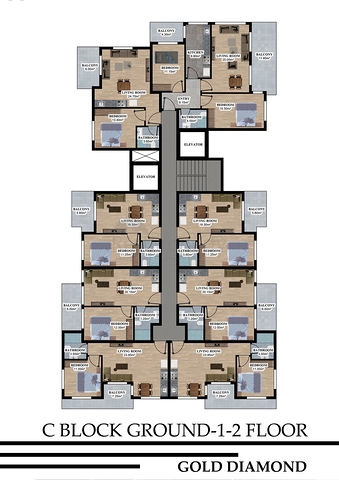 A residential complex under construction in the European district of Oba