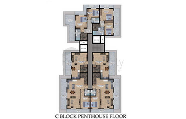 A residential complex under construction in the European district of Oba