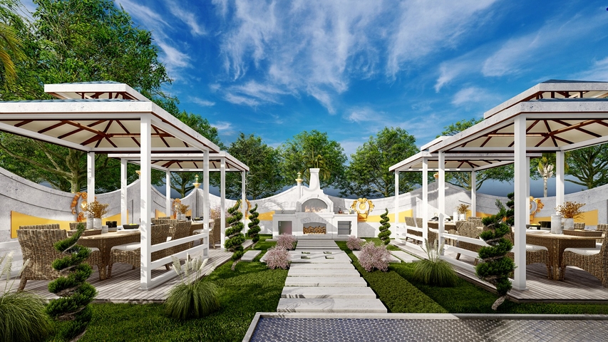 A new complex under construction in the Mahmutlar area