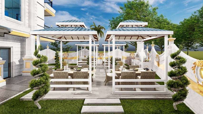 A new complex under construction in the Mahmutlar area