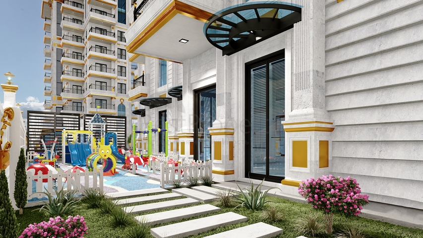 A new complex under construction in the Mahmutlar area