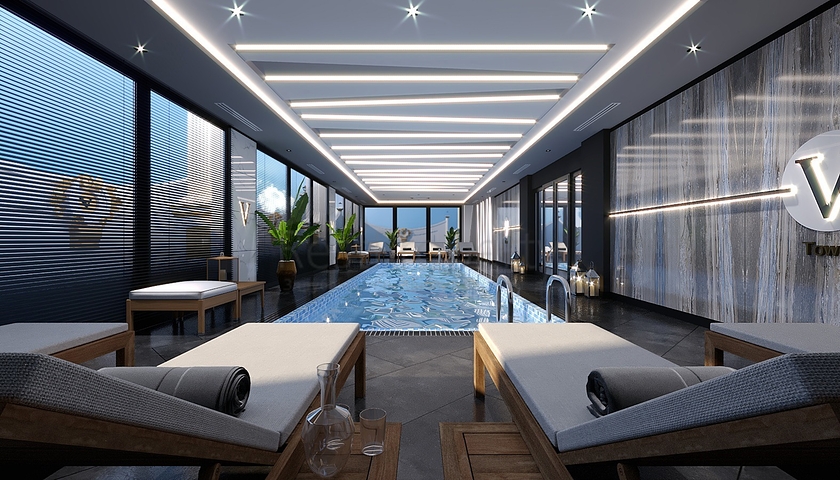 A new complex under construction in the Mahmutlar area